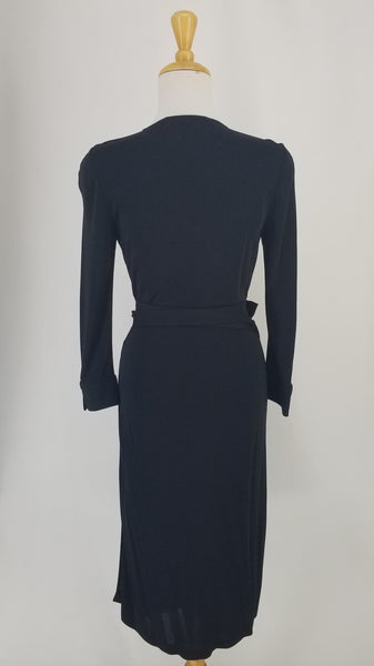 Authentic Diane Von Furstenberg Black Wrap Dress Sz 6 – Luxe Touch Luxury  Resale